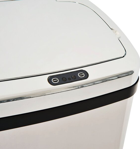 DecHome Cestino Dei Rifiuti Rettangolare In Acciaio Inox con Sensore a Infrarossi 50 lt - 851004