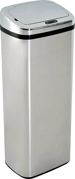 DecHome Cestino Dei Rifiuti Rettangolare In Acciaio Inox con Sensore a Infrarossi 50 lt - 851004