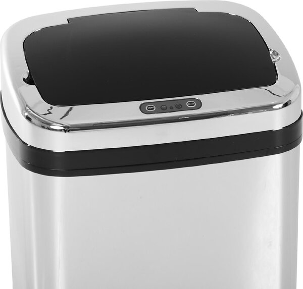 DecHome Cestino Dei Rifiuti In Acciaio Inox Sensore Automatico 30L/Quadrato - 300D4