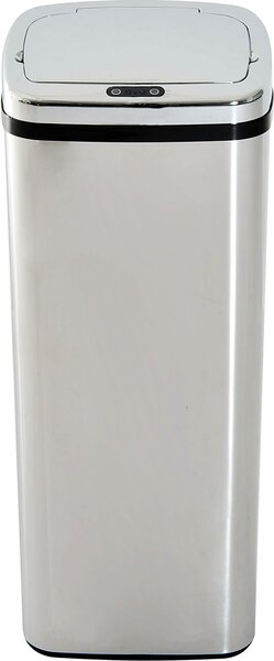 DecHome Cestino Dei Rifiuti Rettangolare In Acciaio Inox con Sensore a Infrarossi 50 lt - 851004