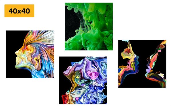 Set di quadri – Astrazione multicolore