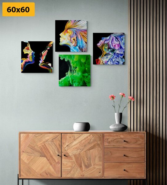 Set di quadri – Astrazione multicolore