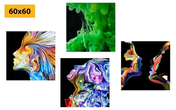 Set di quadri – Astrazione multicolore