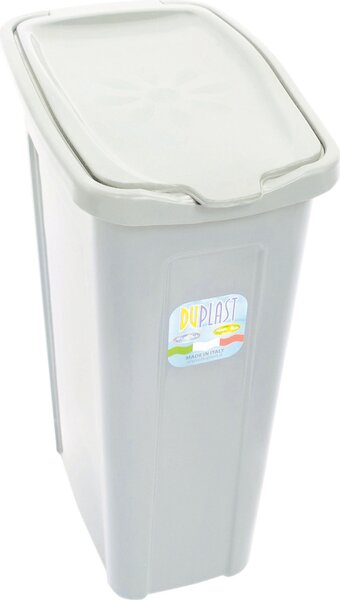 DUPLAST Cesto Portabiancheria 35 Litri Slim in Plastica colore Bianco 6 Pezzi - 7591