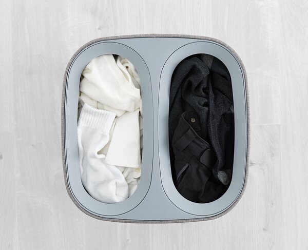Joseph Joseph Cesto Portabiancheria 60 Litri Con due Scomparti Separati in Tessuto colore Grigio - 50001