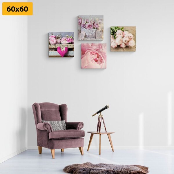 Set di quadri – Fiori in stile vintage