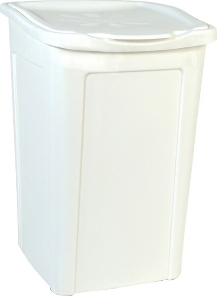 DUPLAST Cesto Portabiancheria 50 Litri in Plastica colore Bianco 6 Pezzi - 7441 Margherita