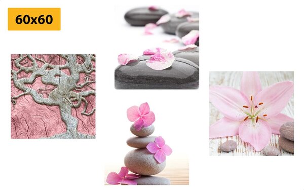 Set di quadri – Feng Shui in stile delicato