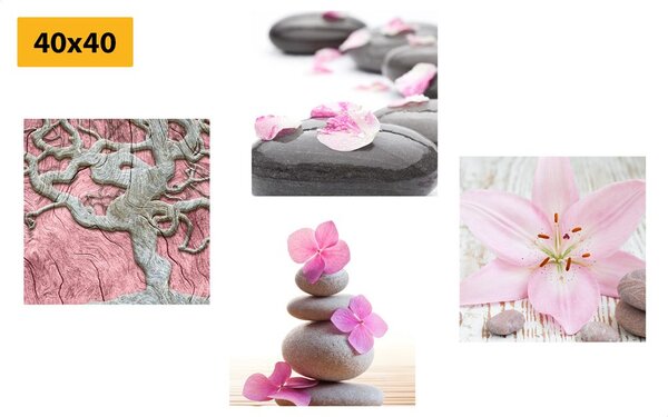 Set di quadri – Feng Shui in stile delicato