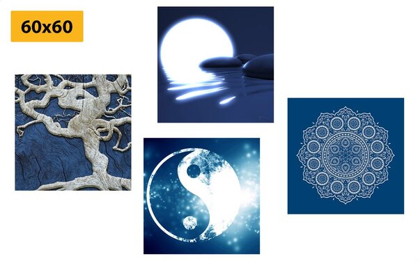 Set di quadri – Feng Shui in blu