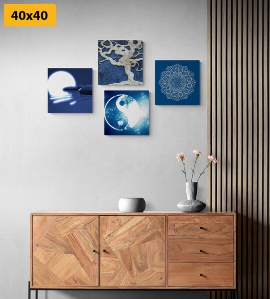 Set di quadri – Feng Shui in blu