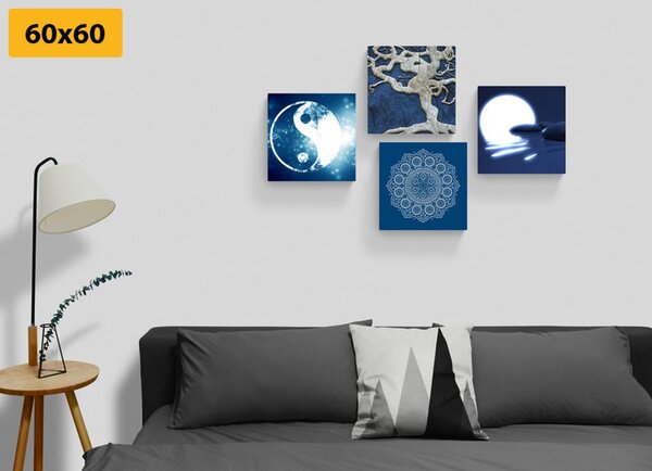 Set di quadri – Feng Shui in blu