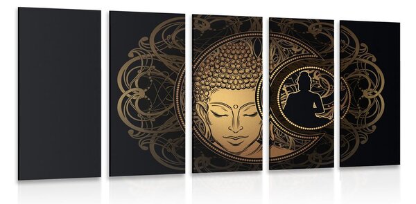 Quadri 5 pezzi – Forza armoniosa del Buddha