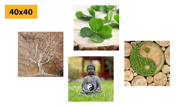 Set di quadri – Feng Shui con elementi naturali