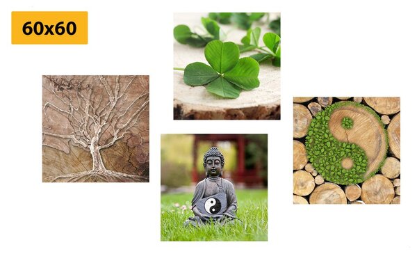 Set di quadri – Feng Shui con elementi naturali