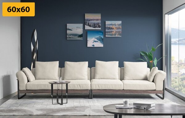 Set di quadri – Montagne innevate