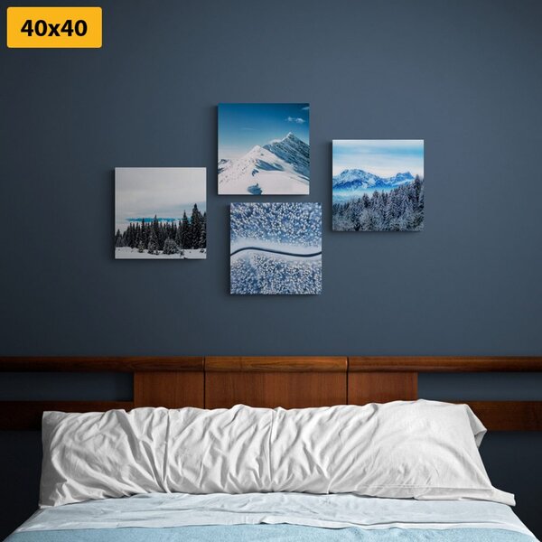 Set di quadri – Bellezze della natura innevata