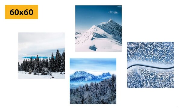 Set di quadri – Bellezze della natura innevata