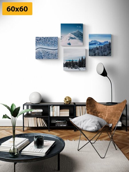 Set di quadri – Bellezze della natura innevata