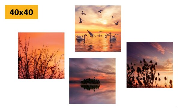Set di quadri – Natura in versione romantica