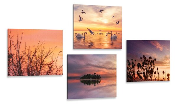 Set di quadri – Natura in versione romantica