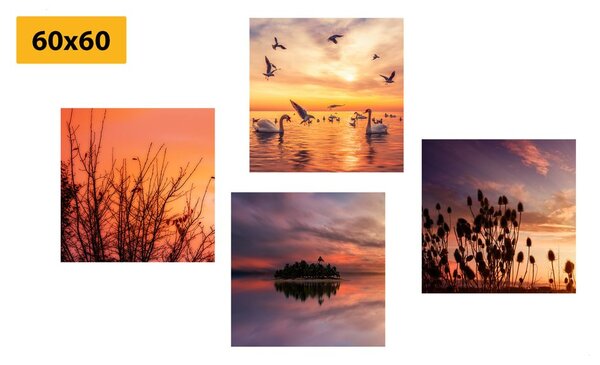 Set di quadri – Natura in versione romantica