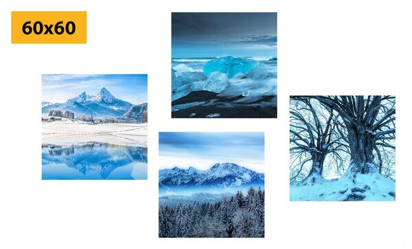 Set di quadri – Regno innevato