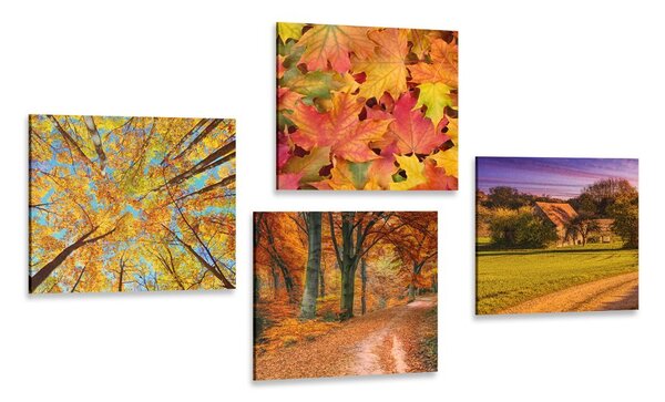 Set di quadri – Natura in colori autunnali