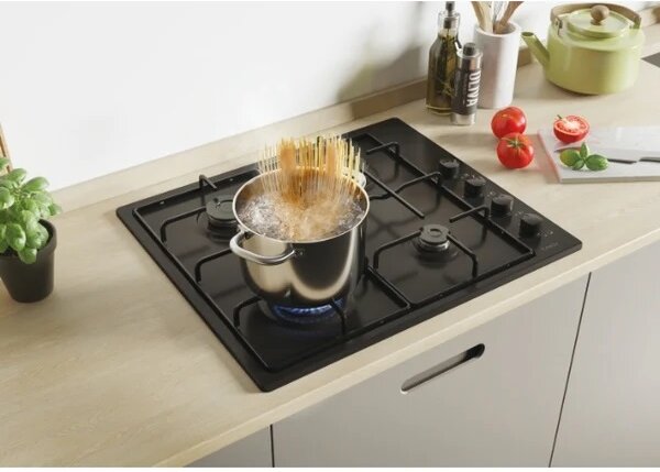 Candy CHW 6 LBB Piano Cottura 4 Fuochi a Gas 60 cm colore Nero
