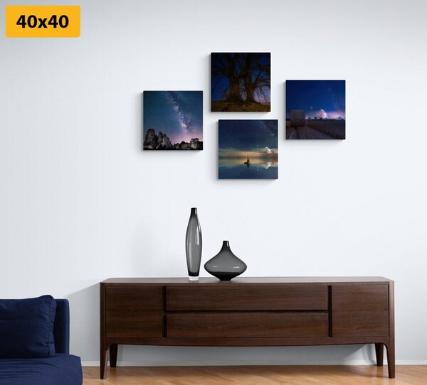 Set di quadri – Natura notturna misteriosa