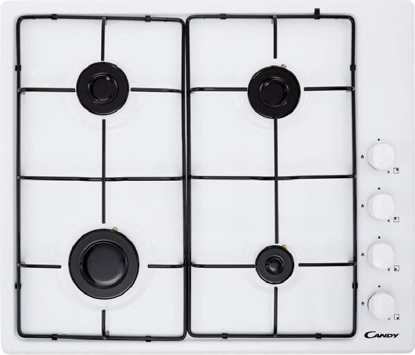 Candy CHW 6 LWW Serie Laterali Piano Cottura 4 Fuochi a Gas 60 cm colore Bianco