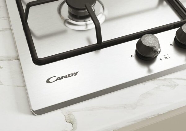 Candy CHW 6 BR 4 WTX Piano Cottura 4 Fuochi a Gas 60 cm colore Inox
