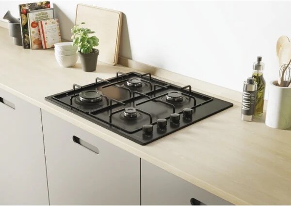Candy CHW 6 LBB Piano Cottura 4 Fuochi a Gas 60 cm colore Nero