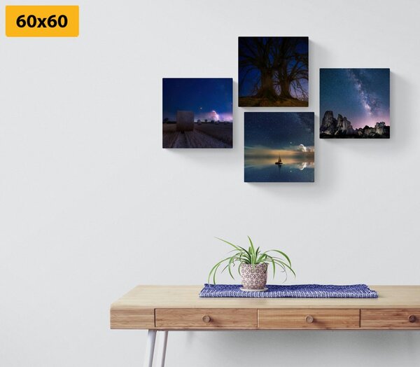 Set di quadri – Natura notturna misteriosa