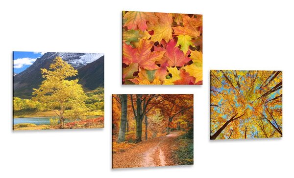 Set di quadri – Natura autunnale in colori splendidi