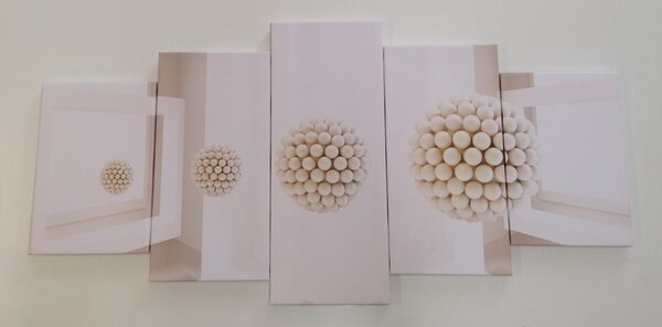 Quadri 5 pezzi – Sfere nello spazio
