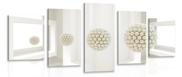 Quadri 5 pezzi – Sfere nello spazio