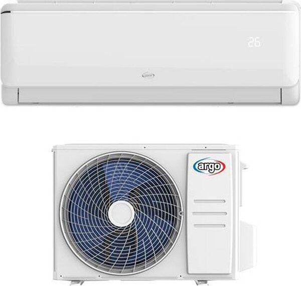 Argo Climatizzatore 12000 Btu /h Inverter Monosplit Condizionatore con Pompa di Calore Classe A++/A+ Gas R32 Wi-Fi (Unit Interna + Unit Esterna) 