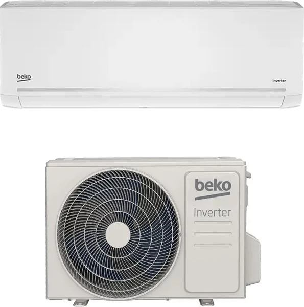 Beko Climatizzatore 12000 Btu Inverter Monosplit Condizionatore con Pompa di Calore Classe A+++/A++ R32 (Unit Interna + Unit Esterna) - BEEPGH120