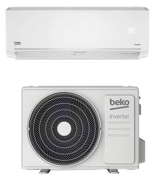 Beko Climatizzatore 12000 Btu Inverter Monosplit Condizionatore con Pompa di Calore Classe A+++/A++ R32 (Unit Interna + Unit Esterna) - BEEPGH125