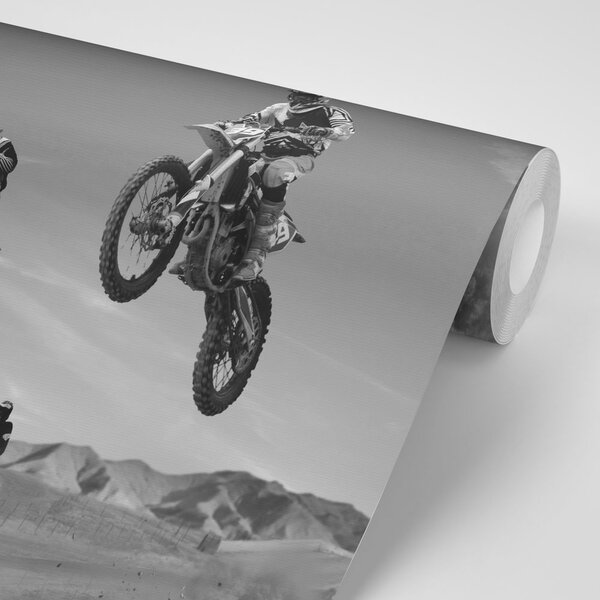 Carta da parati – Motociclisti in bianco e nero