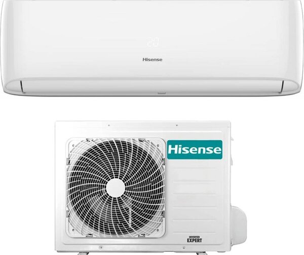 Hisense Climatizzatore 12000 Btu Inverter Monosplit Condizionatore con Pompa di Calore Classe A++/A+ Gas R32 WiFi (Unit Interna + Unit Esterna) -