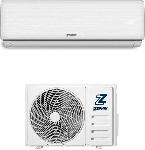 Zephir Climatizzatore 12000 Btu Inverter Monosplit Condizionatore con Pompa di Calore Classe A++/A+ R32 Wifi (Unit Interna + Unit Esterna) - ZTQ1