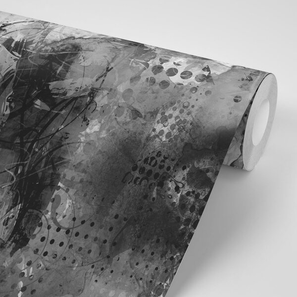 Carta da parati – Pittura grafica in bianco e nero