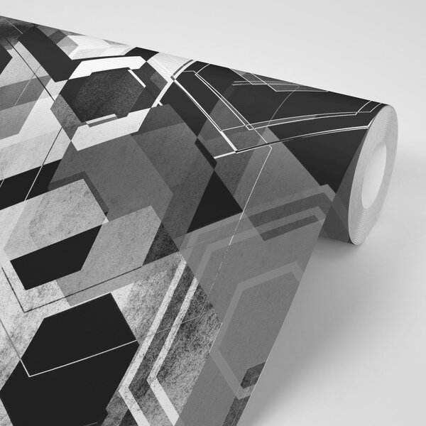 Carta da parati – Geometria in bianco e nero