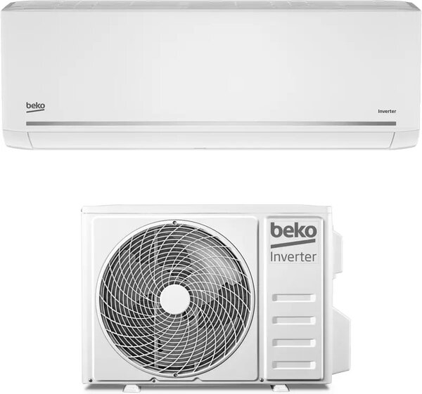 Beko Climatizzatore 24000 Btu Monosplit Inverter Condizionatore con Pompa di Calore Classe A++/A+ R32 (Unit Interna + Unit Esterna) - BEHPGH240 +