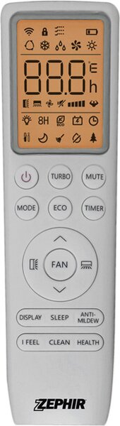 Zephir Climatizzatore 24000 Btu Inverter Monosplit Condizionatore con Pompa di Calore Classe A++/A+ R32 (Unit Interna + Unit Esterna) Wi-Fi - ZTQ