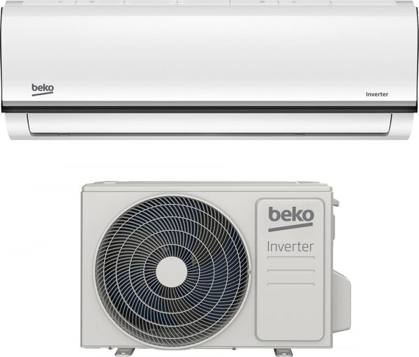 Beko Climatizzatore 9000 Btu Inverter Monosplit Condizionatore con Pompa di Calore Classe A++/A+ (Unit Interna + Unit Esterna) - BIHPR 090 + BIHP