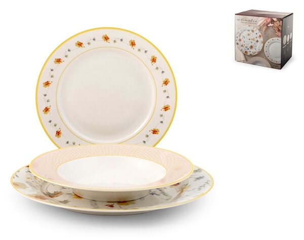 Servizio tavola 18 pezzi ala Amelie in new bone china decorato