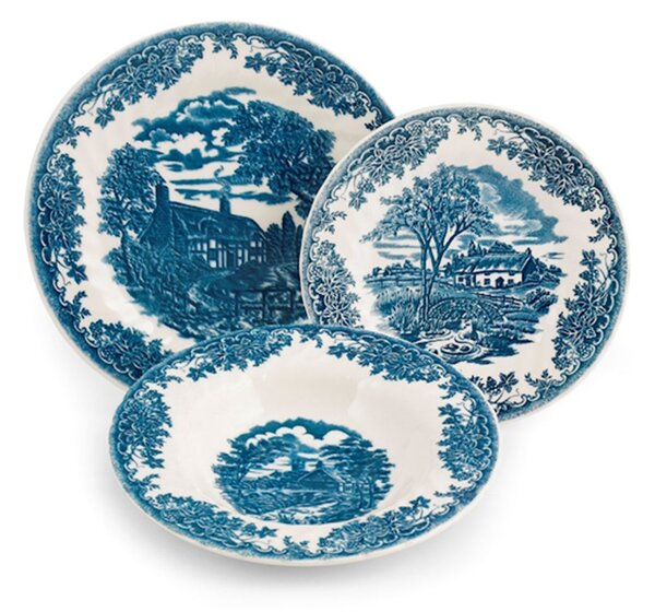 Servizio tavola 18 pezzi BrookBlue in earthenware